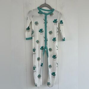 NEW Kyte Baby Retired SUCCULENTS Snap Footie Bamboo Size 6-12 Months